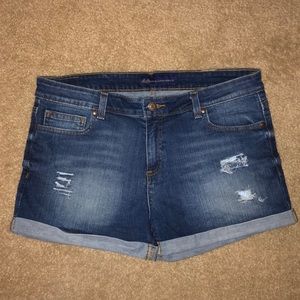 Lauren James Denim High Rise Shorts